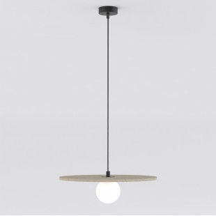 Lampa wisząca Calma Emibig: filcowa kula, beż, 40cm