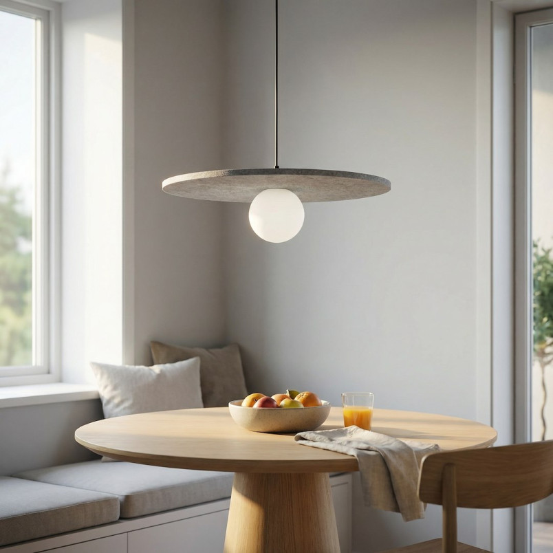 Lampa wisząca Calma Emibig | Filcowa kula 40cm