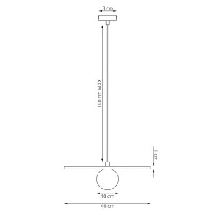 Lampa wisząca Calma Emibig | Filcowa kula 40cm