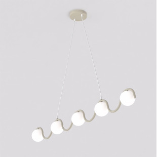 Lampa wisząca Sinus Emibig | 5 szklanych kul, 110cm