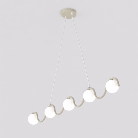 Lampa wisząca Sinus Emibig | 5 szklanych kul, 110cm