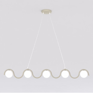 Lampa wisząca Sinus Emibig | 5 szklanych kul, 110cm