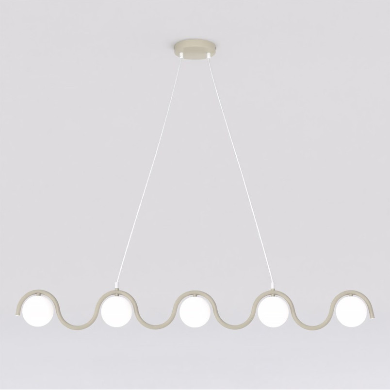 Lampa wisząca Sinus Emibig | 5 szklanych kul, 110cm