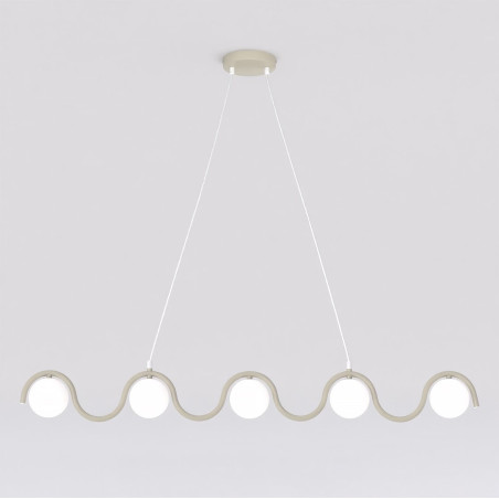 Lampa wisząca Sinus Emibig | 5 szklanych kul, 110cm