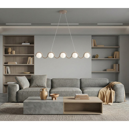 Lampa wisząca Sinus Emibig | 5 szklanych kul, 110cm