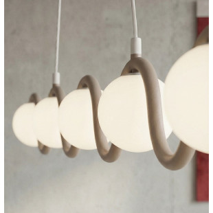 Lampa wisząca Sinus Emibig | 5 szklanych kul, 110cm