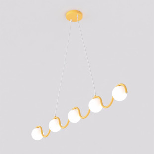 Lampa wisząca Sinus | 5 szklanych kul, 110cm | Emibig