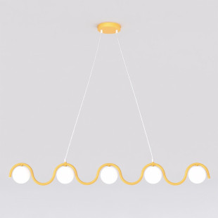 Lampa wisząca Sinus | 5 szklanych kul, 110cm | Emibig