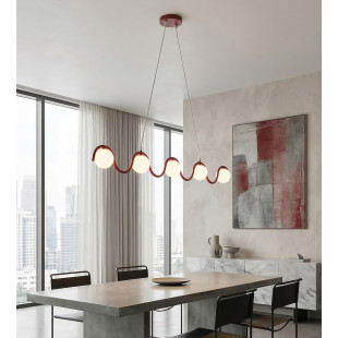 Lampa wisząca Sinus - 5 szklanych kul, 110cm | Emibig