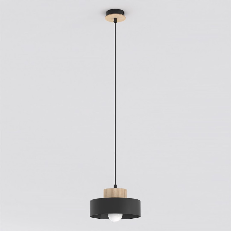 Lampa wisząca Kivi Emibig | Skandynawski design, metal i drewno