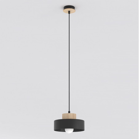 Lampa wisząca Kivi Emibig | Skandynawski design, metal i drewno