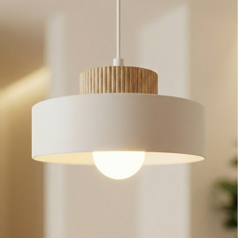 Lampa wisząca Kivi - Emibig. Skandynawski design, biały klosz.