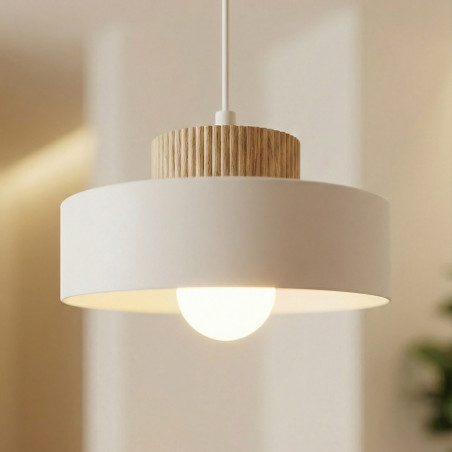 Lampa wisząca Kivi - Emibig. Skandynawski design, biały klosz.