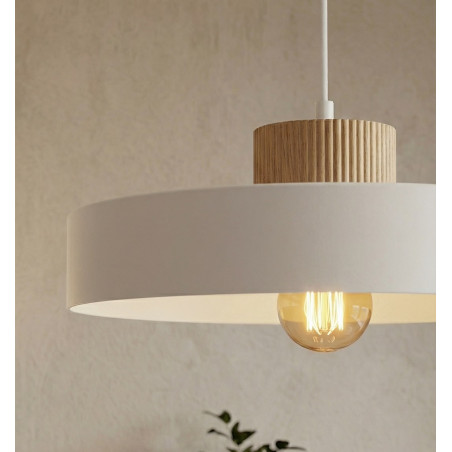 Lampa wisząca Kivi Emibig | Skandynawski design, biały klosz