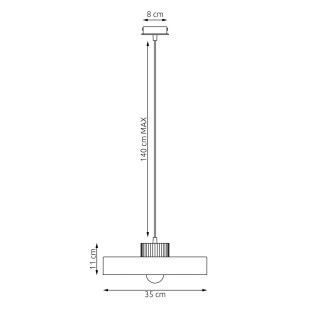 Lampa wisząca Kivi Emibig | Skandynawski design, biały klosz