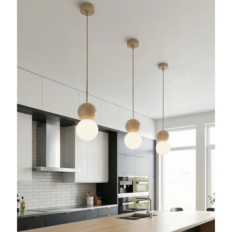 Lampa wisząca Loop Emibig: Skandynawski design, 10cm