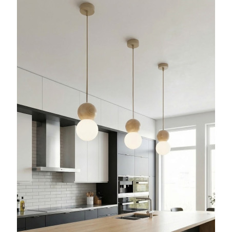 Lampa wisząca Loop Emibig: Skandynawski design, 10cm