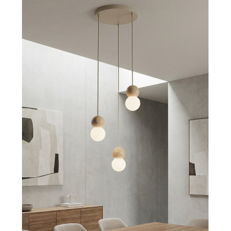 Lampa wisząca Loop Emibig - 3 kule, skandynawski design