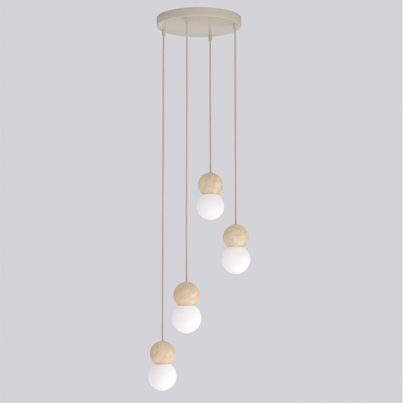Lampa wisząca Loop Emibig - 4 kule, skandynawski styl