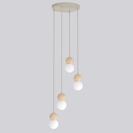 Lampa wisząca Loop Emibig - 4 kule, skandynawski styl