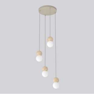 Lampa wisząca Loop Emibig - 4 kule, skandynawski styl