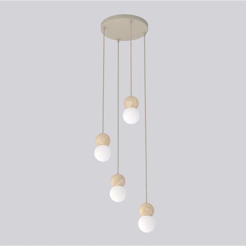 Lampa wisząca Loop Emibig - 4 kule, skandynawski styl