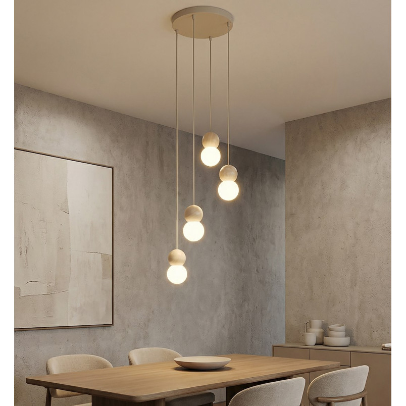 Lampa wisząca Loop Emibig - 4 kule, skandynawski styl
