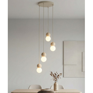 Lampa wisząca Loop Emibig - 4 kule, skandynawski styl