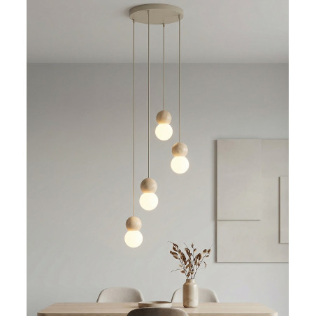 Lampa wisząca Loop Emibig - 4 kule, skandynawski styl