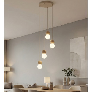 Lampa wisząca Loop Emibig - 4 kule, skandynawski styl