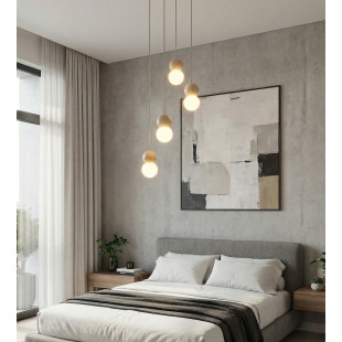 Lampa wisząca Loop Emibig - 4 kule, skandynawski styl