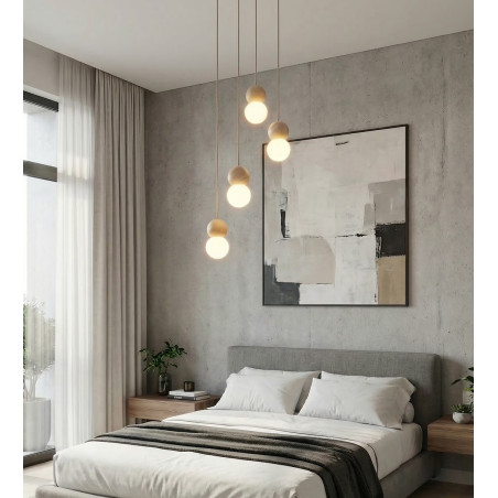 Lampa wisząca Loop Emibig - 4 kule, skandynawski styl