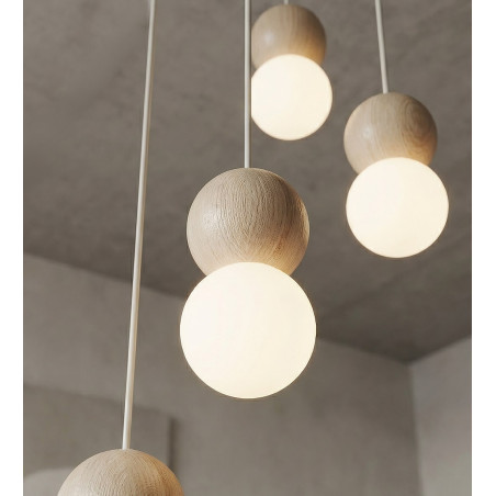 Lampa wisząca Loop Emibig - 4 kule, skandynawski styl