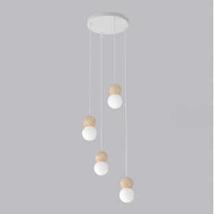 Lampa wisząca Loop Emibig | 4 kule szklane, skandynawski design