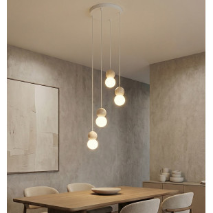 Lampa wisząca Loop Emibig | 4 kule szklane, skandynawski design