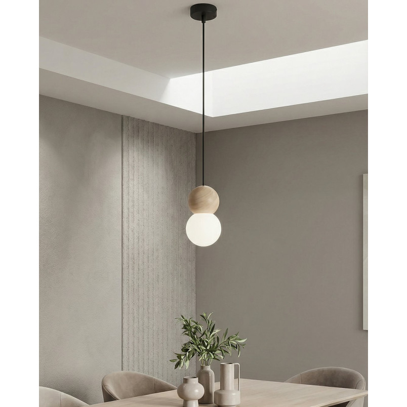 Lampa wisząca Loop Emibig | Szklana kula, styl skandynawski