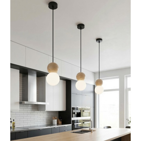 Lampa wisząca Loop Emibig | Szklana kula, styl skandynawski