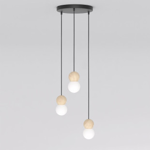 Lampa wisząca Loop Emibig | 3 kule szklane | Skandynawski design