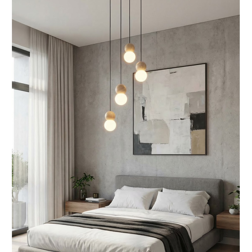 Lampa wisząca Loop Emibig | Skandynawski design, 4 kule
