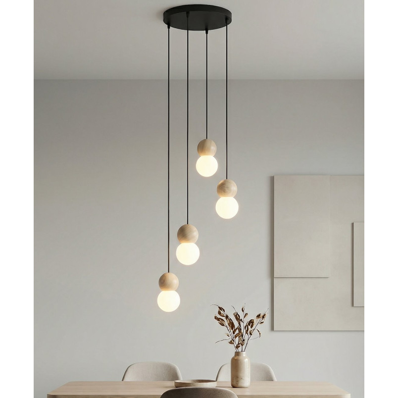 Lampa wisząca Loop Emibig | Skandynawski design, 4 kule