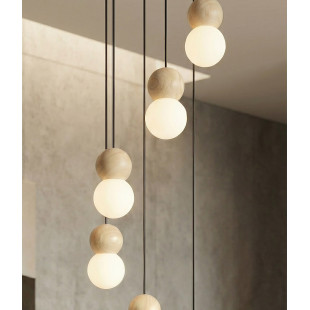 Lampa wisząca Loop Emibig | 6 szklanych kul, skandynawski design