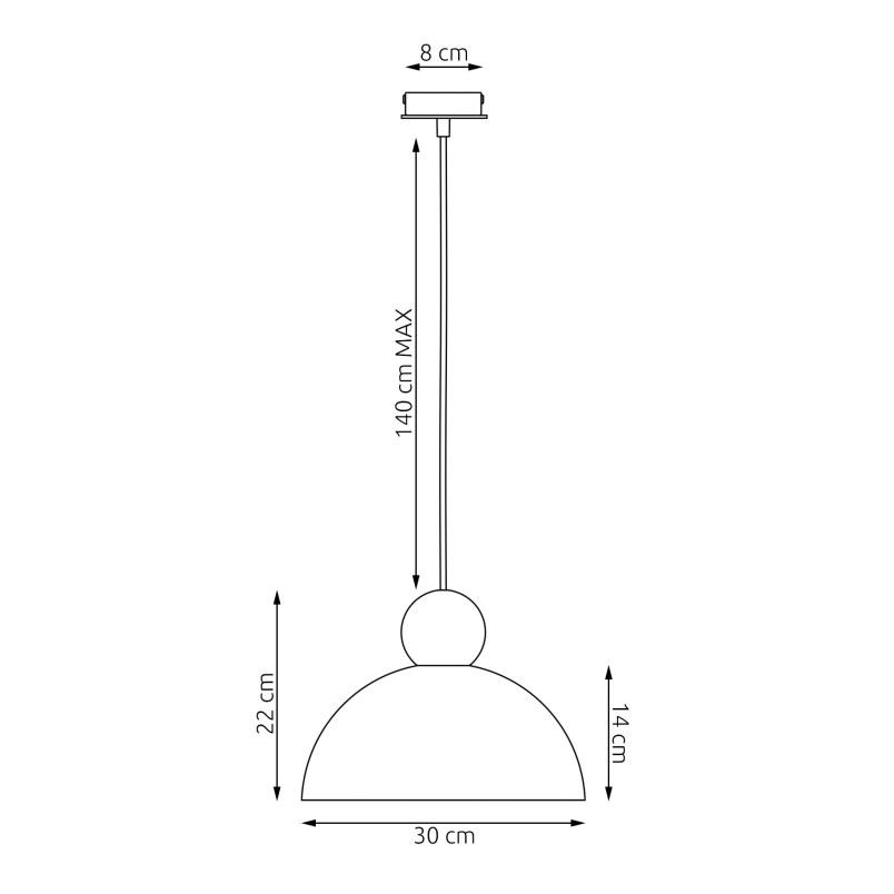 Lampa wisząca Emibig Kaki: Skandynawski design, czarny kolor