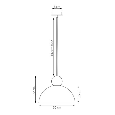 Lampa wisząca Emibig Kaki: Skandynawski design, czarny kolor