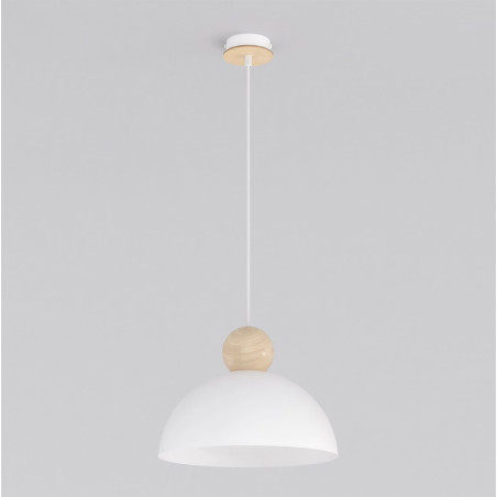 Lampa wisząca Emibig Kaki: Skandynawski design, biały klosz