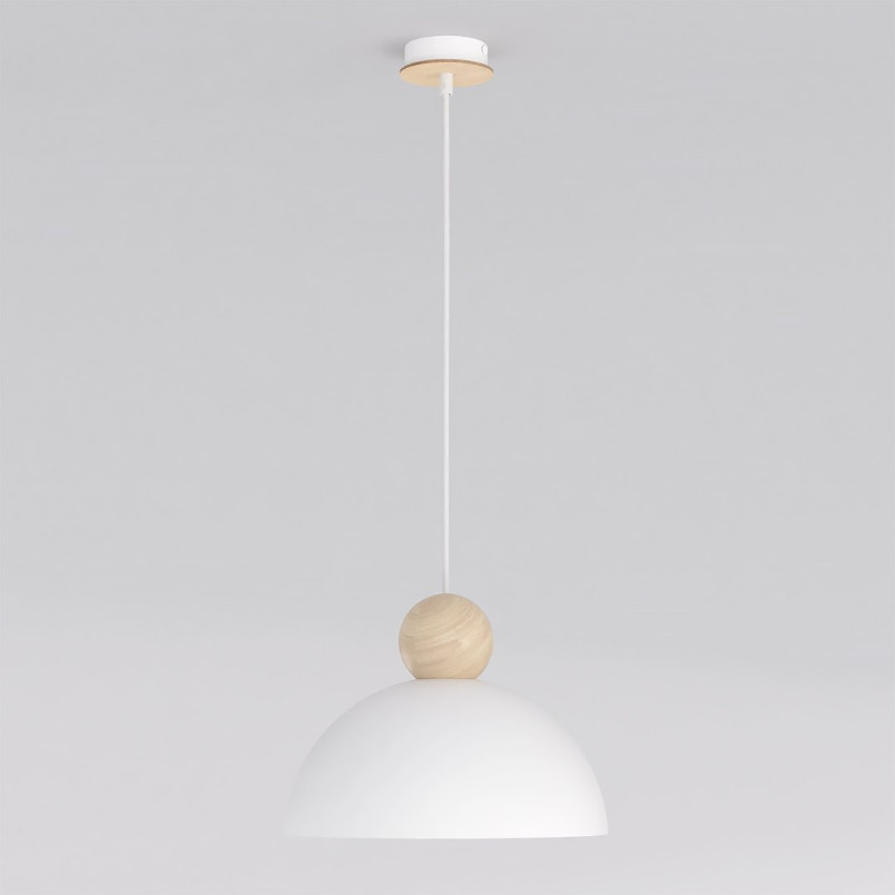 Lampa wisząca Emibig Kaki: Skandynawski design, biały klosz