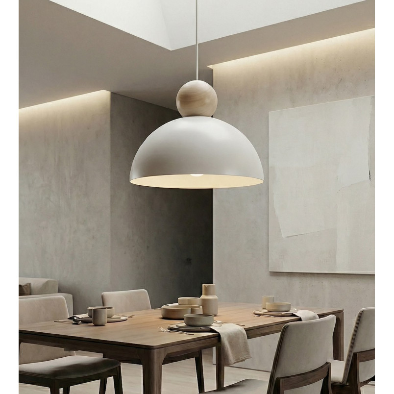 Lampa wisząca Emibig Kaki: Skandynawski design, biały klosz