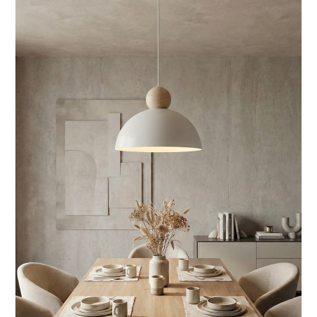 Lampa wisząca Emibig Kaki: Skandynawski design, biały klosz