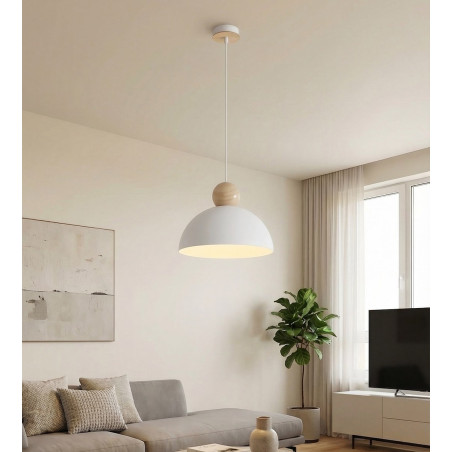 Lampa wisząca Emibig Kaki: Skandynawski design, biały klosz