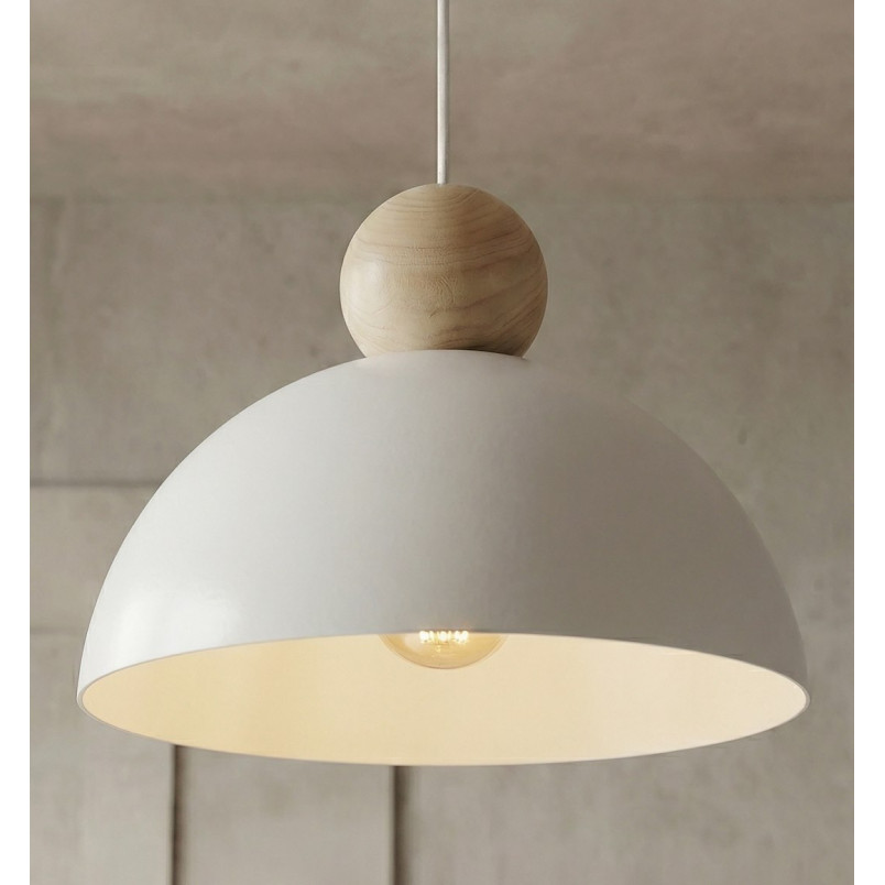Lampa wisząca Emibig Kaki: Skandynawski design, biały klosz