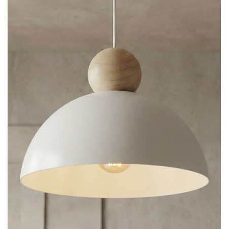 Lampa wisząca Emibig Kaki: Skandynawski design, biały klosz